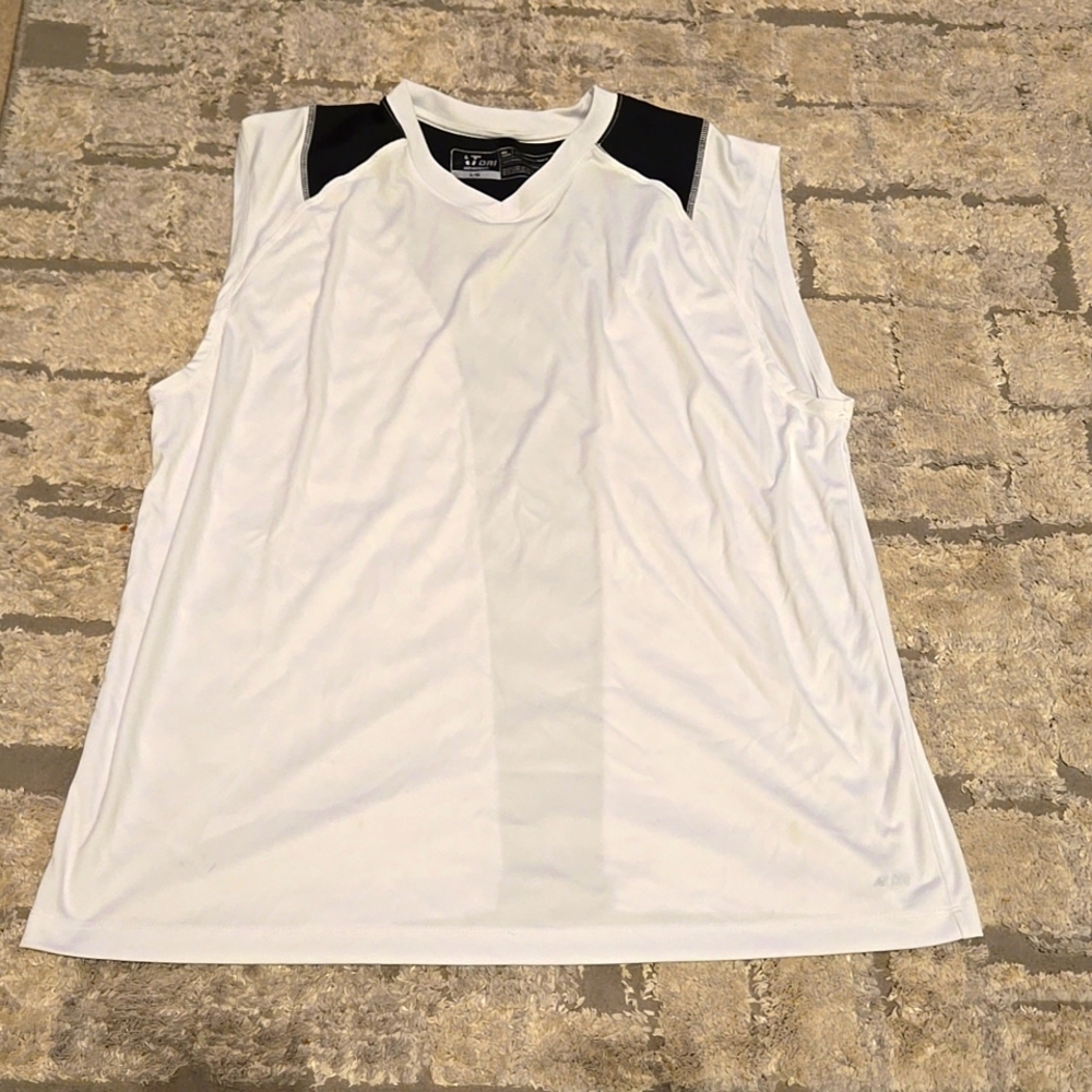 Muscle shirt black and white large